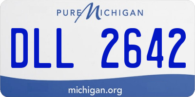 MI license plate DLL2642