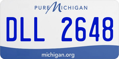 MI license plate DLL2648
