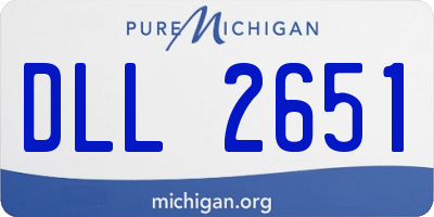 MI license plate DLL2651