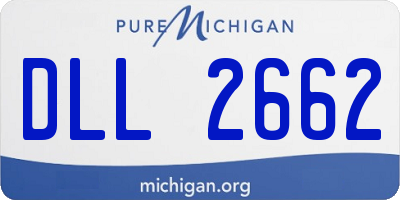 MI license plate DLL2662