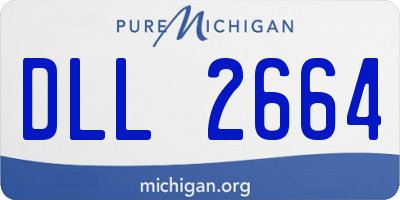 MI license plate DLL2664