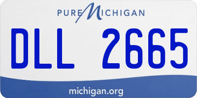 MI license plate DLL2665