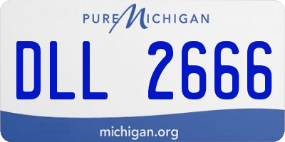 MI license plate DLL2666