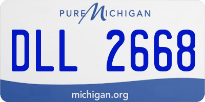 MI license plate DLL2668