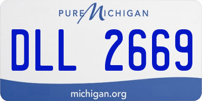 MI license plate DLL2669