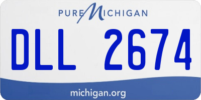 MI license plate DLL2674