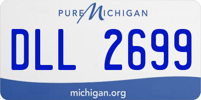 MI license plate DLL2699