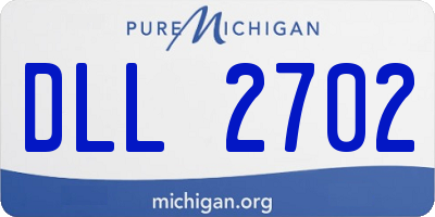 MI license plate DLL2702