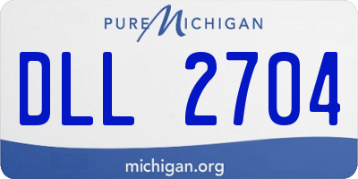 MI license plate DLL2704