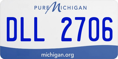 MI license plate DLL2706