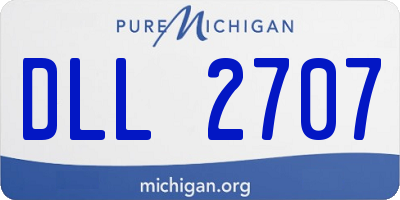 MI license plate DLL2707