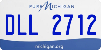 MI license plate DLL2712