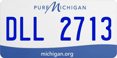 MI license plate DLL2713