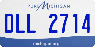 MI license plate DLL2714
