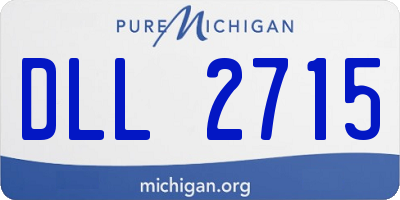 MI license plate DLL2715
