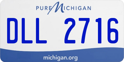 MI license plate DLL2716