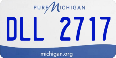 MI license plate DLL2717