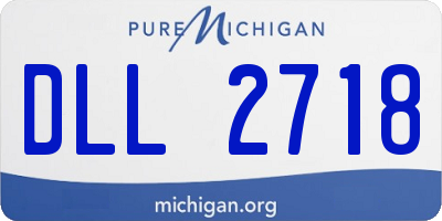 MI license plate DLL2718