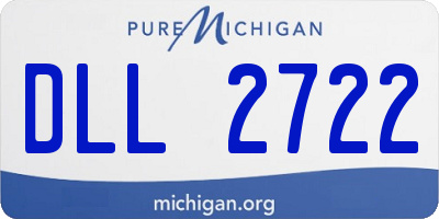 MI license plate DLL2722