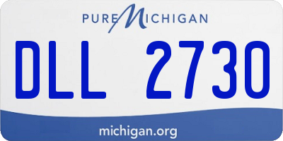 MI license plate DLL2730