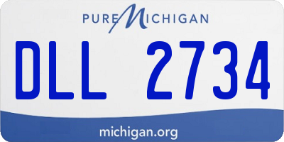 MI license plate DLL2734