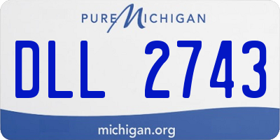 MI license plate DLL2743
