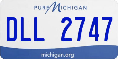 MI license plate DLL2747