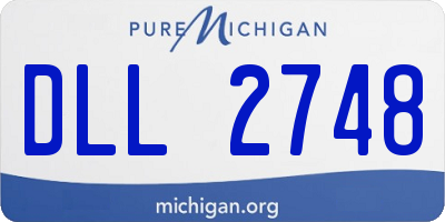MI license plate DLL2748