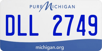 MI license plate DLL2749
