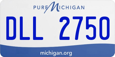 MI license plate DLL2750