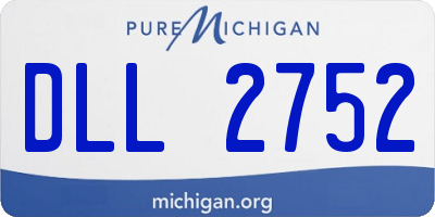 MI license plate DLL2752