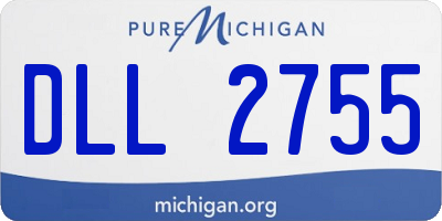 MI license plate DLL2755