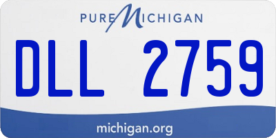 MI license plate DLL2759