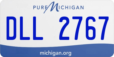 MI license plate DLL2767