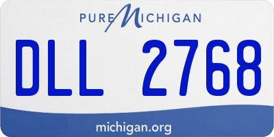 MI license plate DLL2768