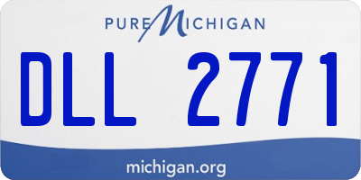 MI license plate DLL2771