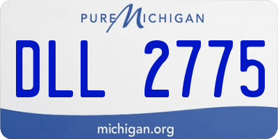 MI license plate DLL2775
