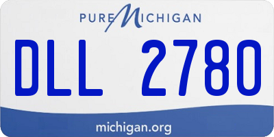 MI license plate DLL2780