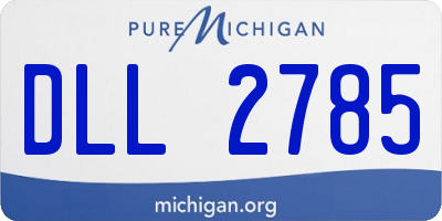 MI license plate DLL2785