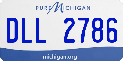 MI license plate DLL2786