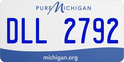 MI license plate DLL2792