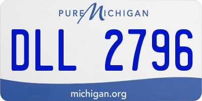 MI license plate DLL2796