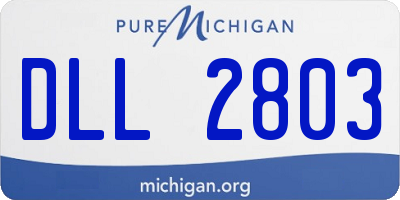 MI license plate DLL2803