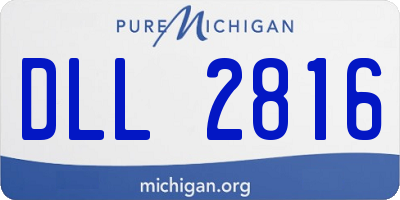 MI license plate DLL2816