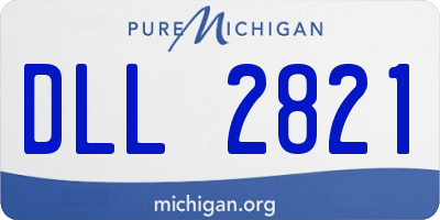 MI license plate DLL2821