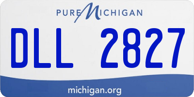 MI license plate DLL2827