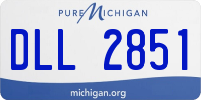 MI license plate DLL2851