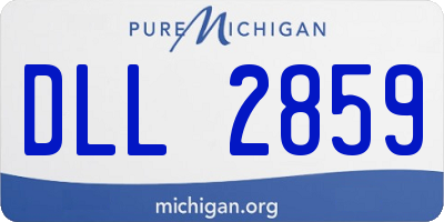 MI license plate DLL2859