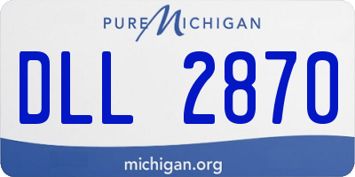 MI license plate DLL2870