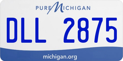 MI license plate DLL2875